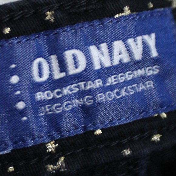 Old Navy Girls Rockstar Jeggings Black and Gold - Picture 5 of 8
